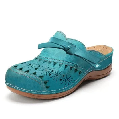 MARY JANE | Sandales plates d'été pour femme à bout rond – Nouveauté 2026 : Modèle rétro à boutons, chaussures confortables