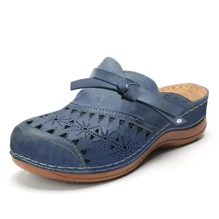 MARY JANE | Sandales plates d'été pour femme à bout rond – Nouveauté 2026 : Modèle rétro à boutons, chaussures confortables