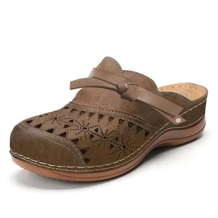 MARY JANE | Sandales plates d'été pour femme à bout rond – Nouveauté 2026 : Modèle rétro à boutons, chaussures confortables