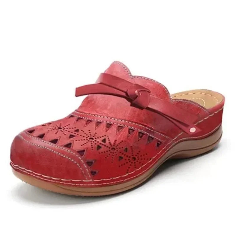 MARY JANE | Sandales plates d'été pour femme à bout rond – Nouveauté 2026 : Modèle rétro à boutons, chaussures confortables
